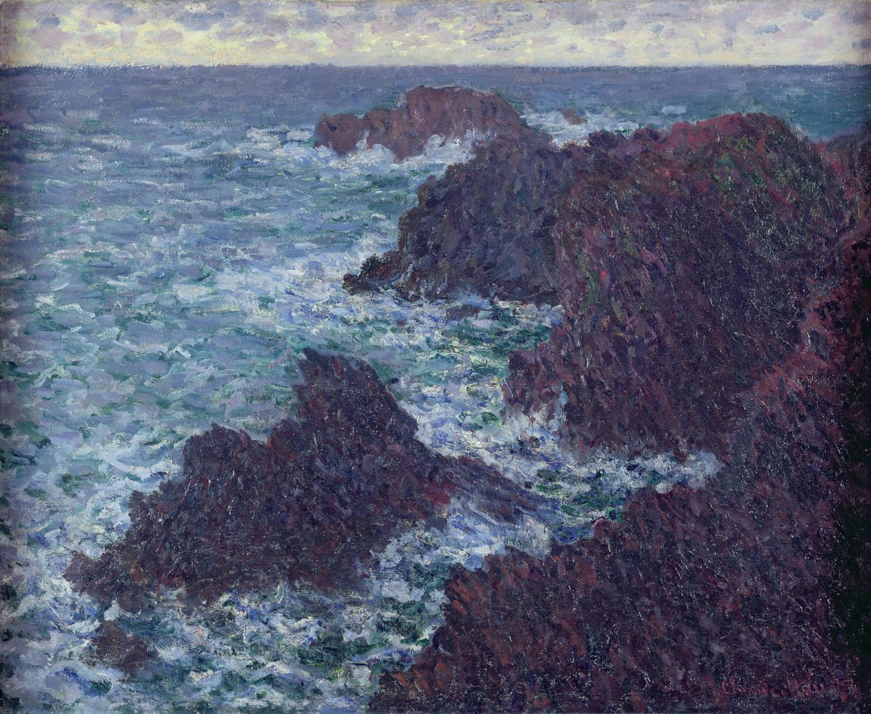 Die Felsen von Belle-Ile, die wilde Küste, 1886 von Claude Monet