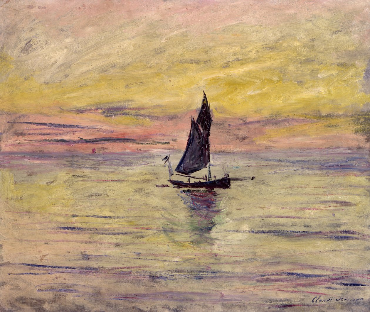 Das Segelboot, Abendstimmung, 1885 von Claude Monet