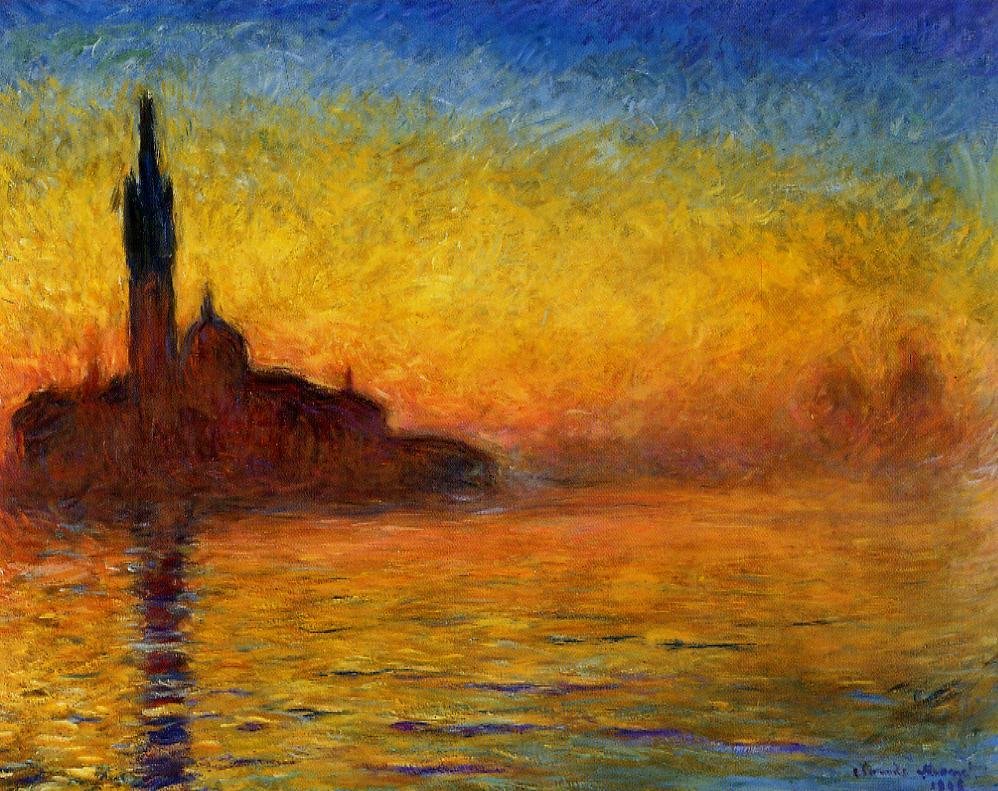 Dämmerung, Venedig von Claude Monet