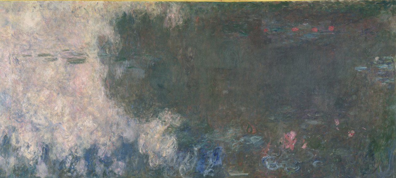 Seerosen - Die Wolken (linker Abschnitt) von Claude Monet
