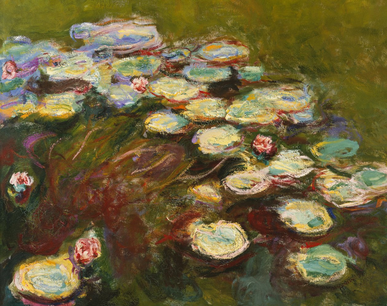 Seerosen, 1914-17 (Detail) von Claude Monet
