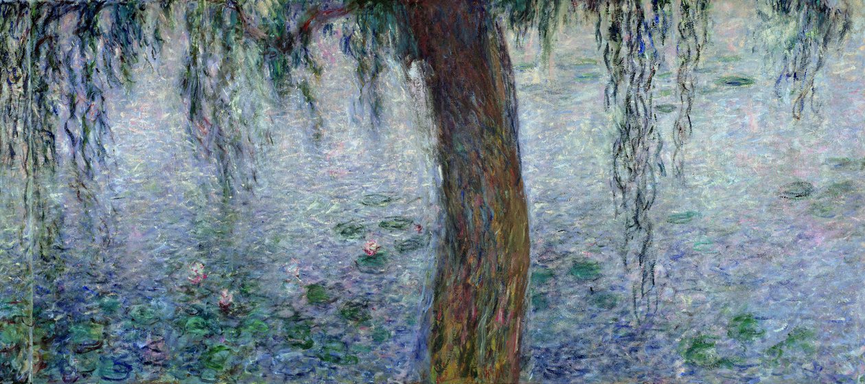 Seerosen: Morgen mit Trauerweiden (Detail), 1915-26 von Claude Monet