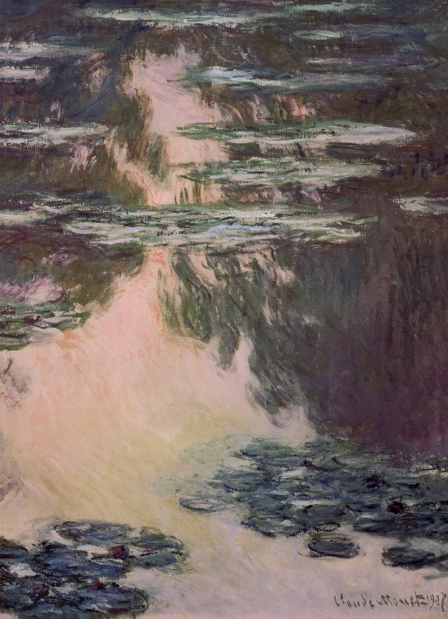 Seerosen mit Trauerweiden, 1907 von Claude Monet