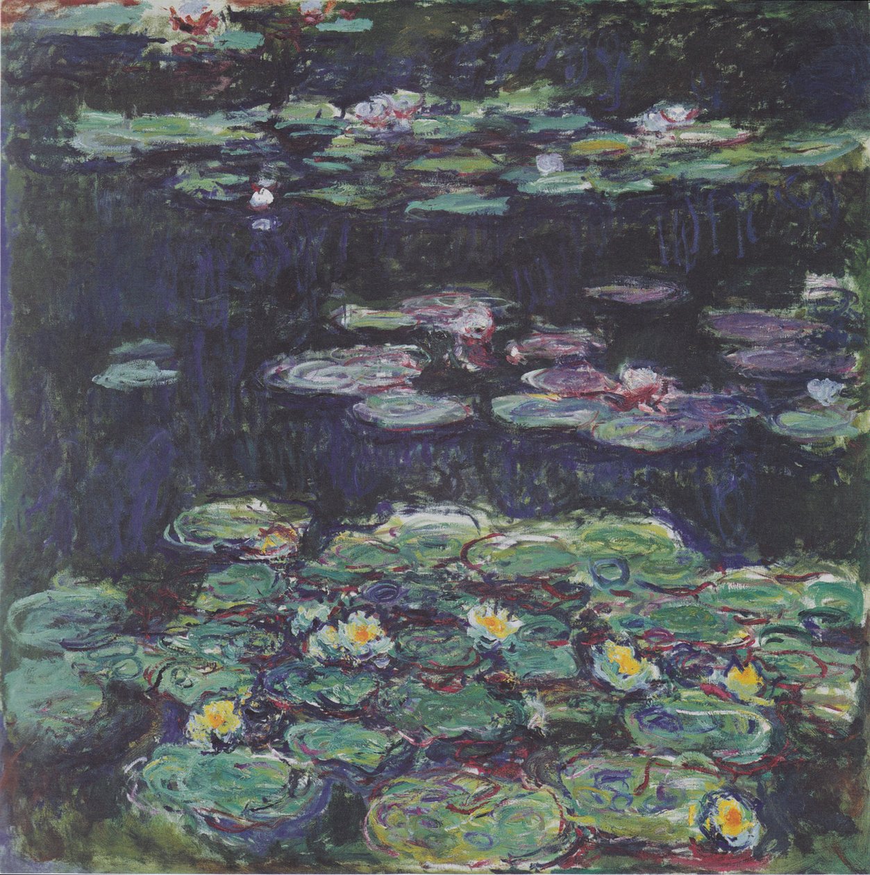 Weiße und gelbe Seerosen von Claude Monet