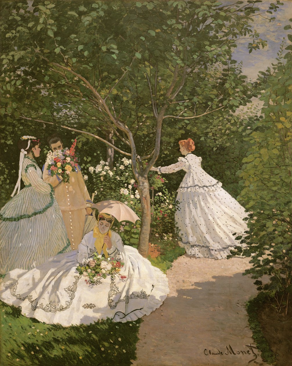 Frauen im Garten, 1866 von Claude Monet