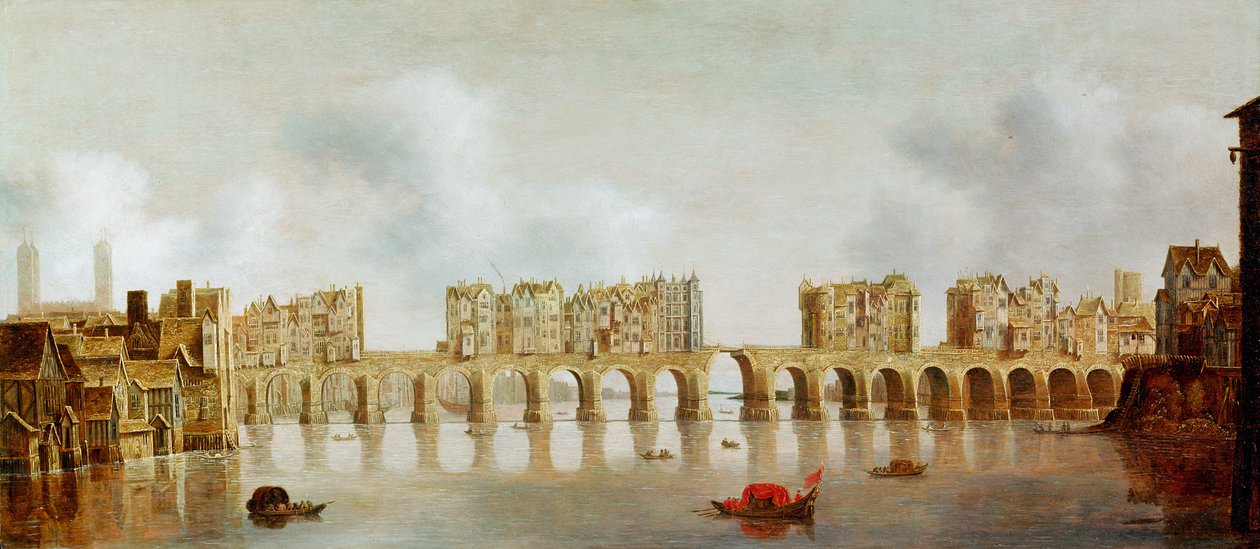 Ansicht der London Bridge, ca. 1632 von Claude de Jongh