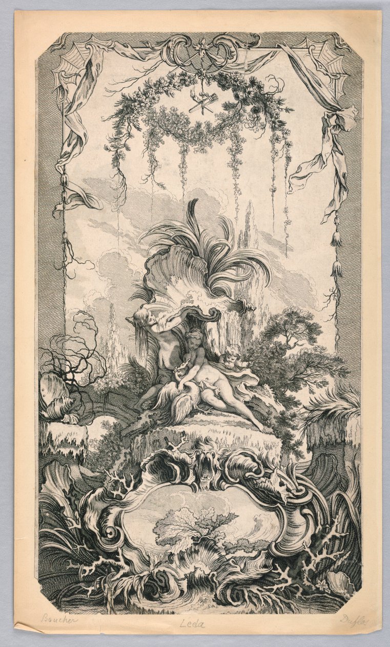 Leda und der Schwan von Claude Augustin Duflos