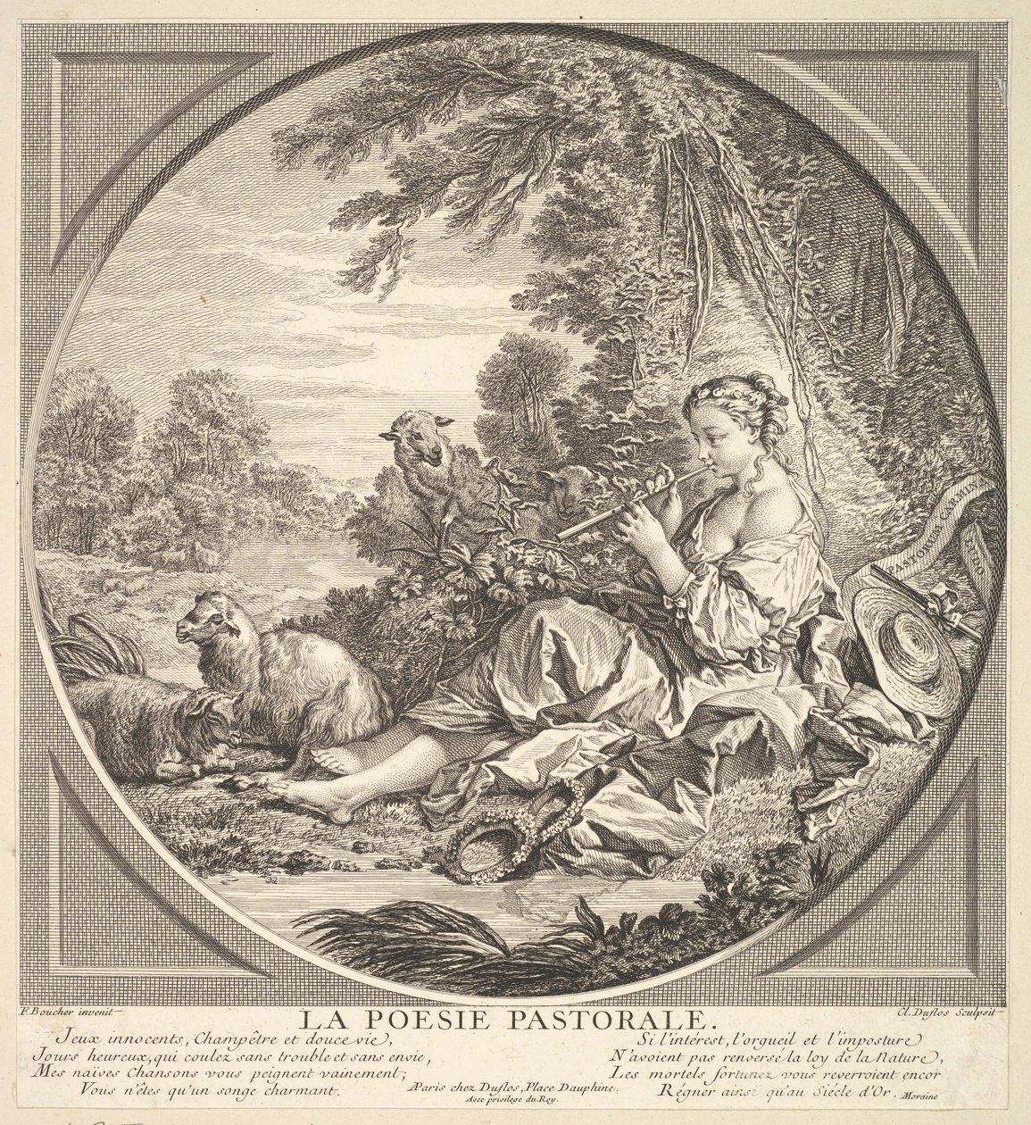 Pastorale Poesie von Claude Augustin Duflos