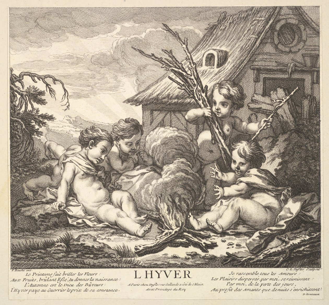 Winter, 1735-86 von Claude Augustin Duflos