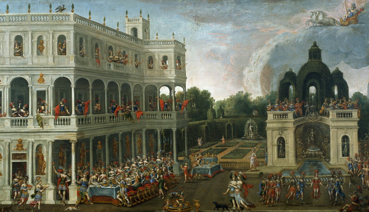 Bankett der Amazonen, von Claude Deruet (1588-1660) von Claude Deruet