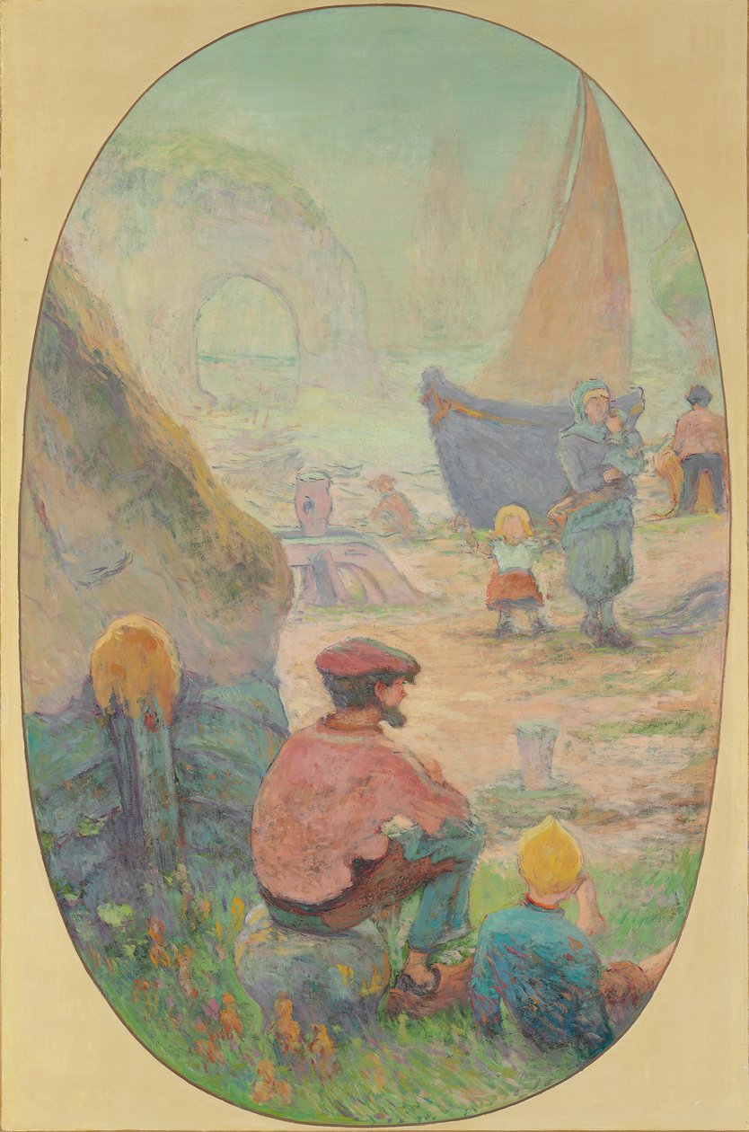Fischer in Etretat von Claude Emile Schuffenecker