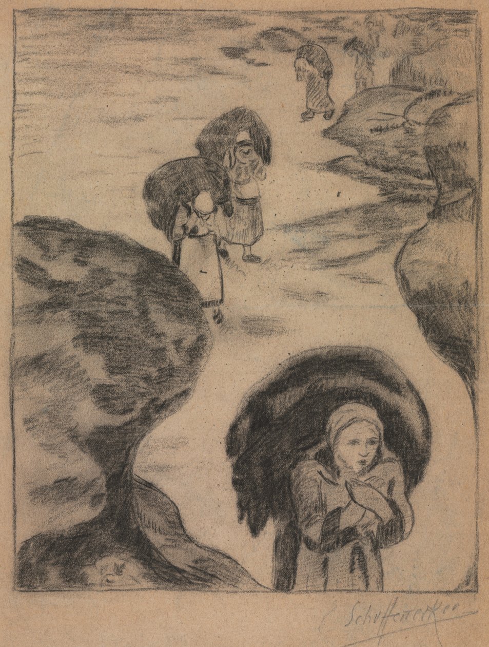 Seetangsammler, Yport von Claude Emile Schuffenecker