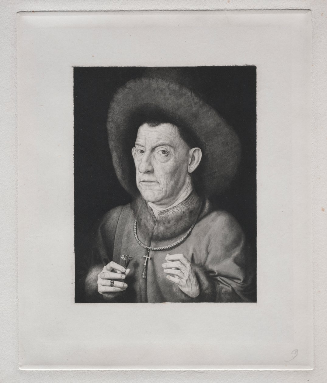 Mann mit Nelke von Claude Ferdinand Gaillard