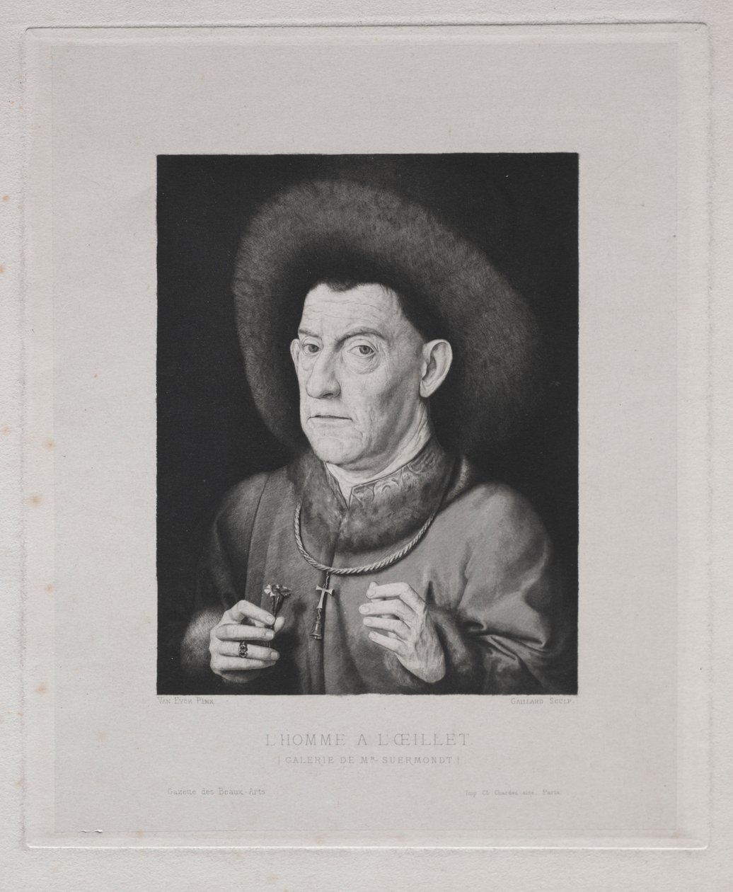Mann mit Nelke von Claude Ferdinand Gaillard