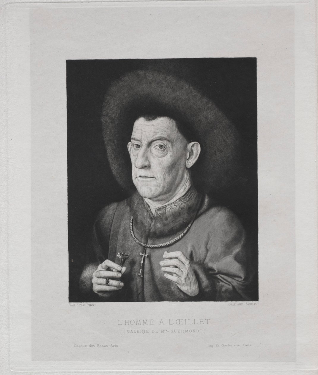 Mann mit Nelke, 1869 von Claude Ferdinand Gaillard