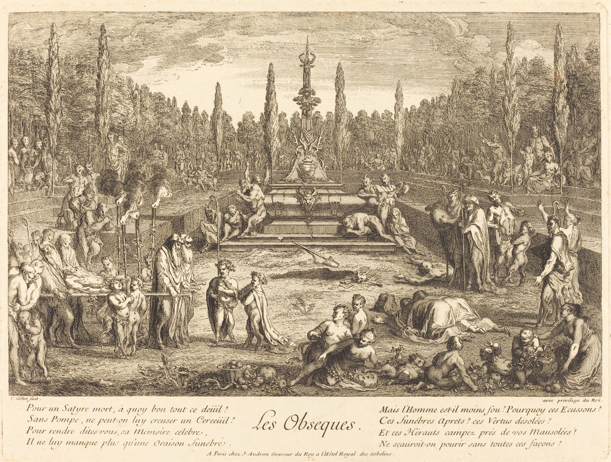 Die Begräbnisriten von Claude Gillot