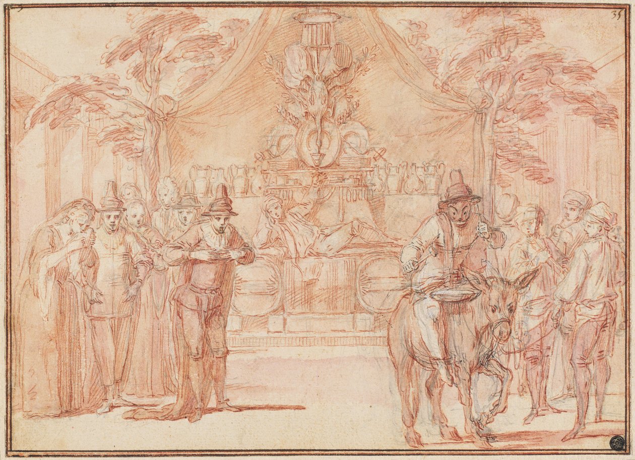 Szene aus "Das Grab von Meister André" von Claude Gillot