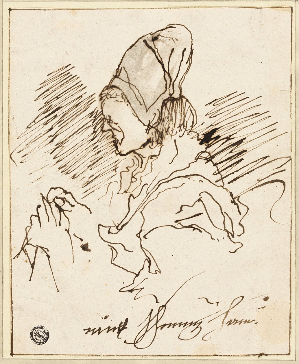 Näherin von Claude Jean Baptiste Hoin
