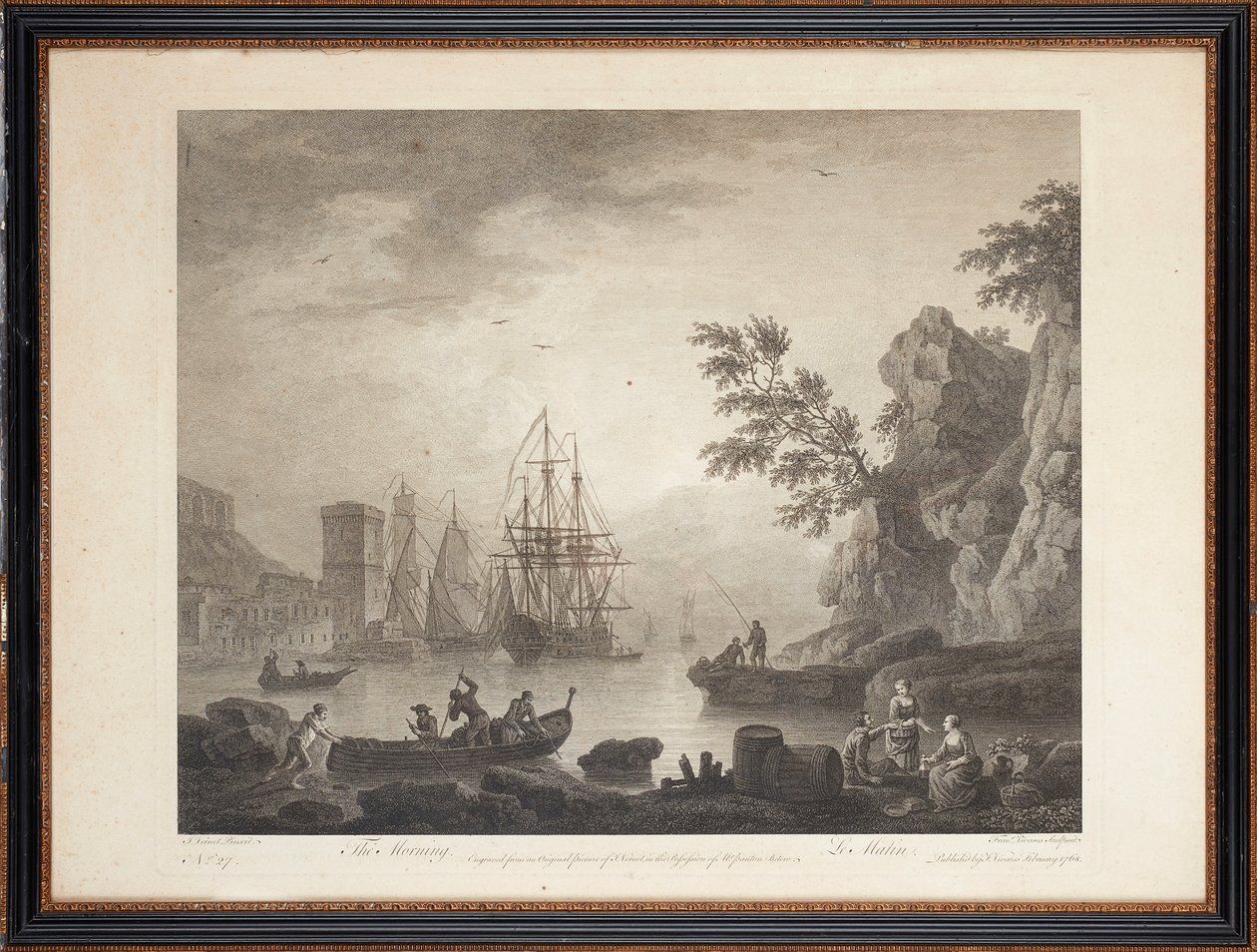 Zehn französische Stahlstiche von Claude Joseph (after) Vernet