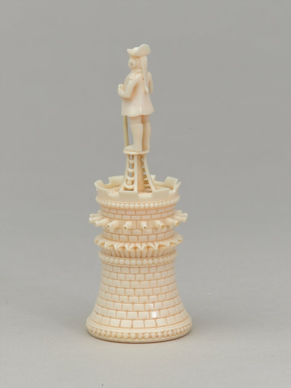 Weißer Turm, Schachfigur, Indien von Claude Lefebvre