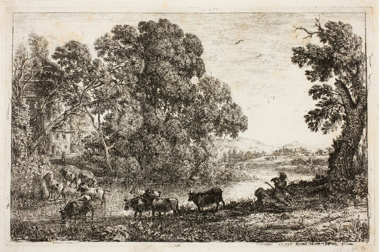 Der Kuhhirte von Claude Lorrain