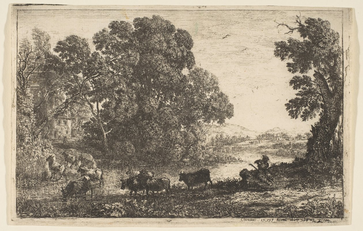 Der Kuhhirte, 1636 von Claude Lorrain