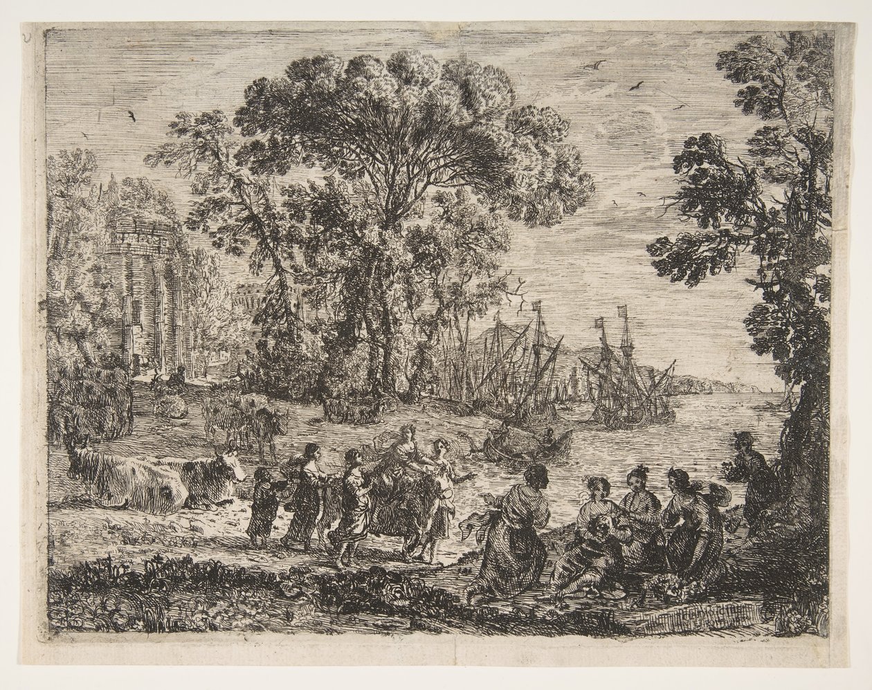 Der Raub der Europa von Claude Lorrain