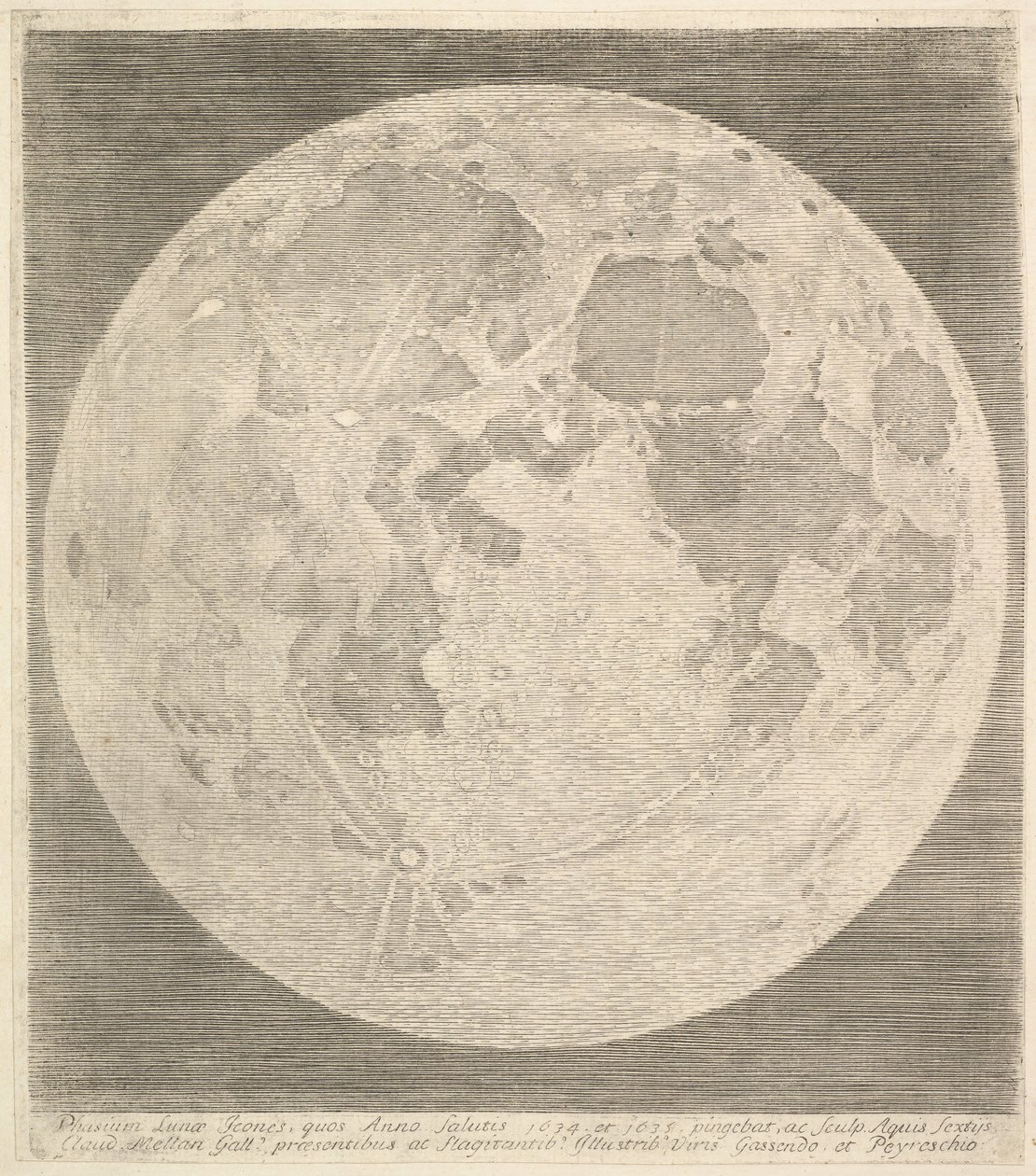 Vollmond, 1635 von Claude Mellan