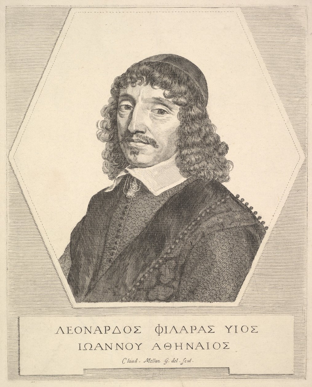 Porträt von Leonardos Philaras von Claude Mellan