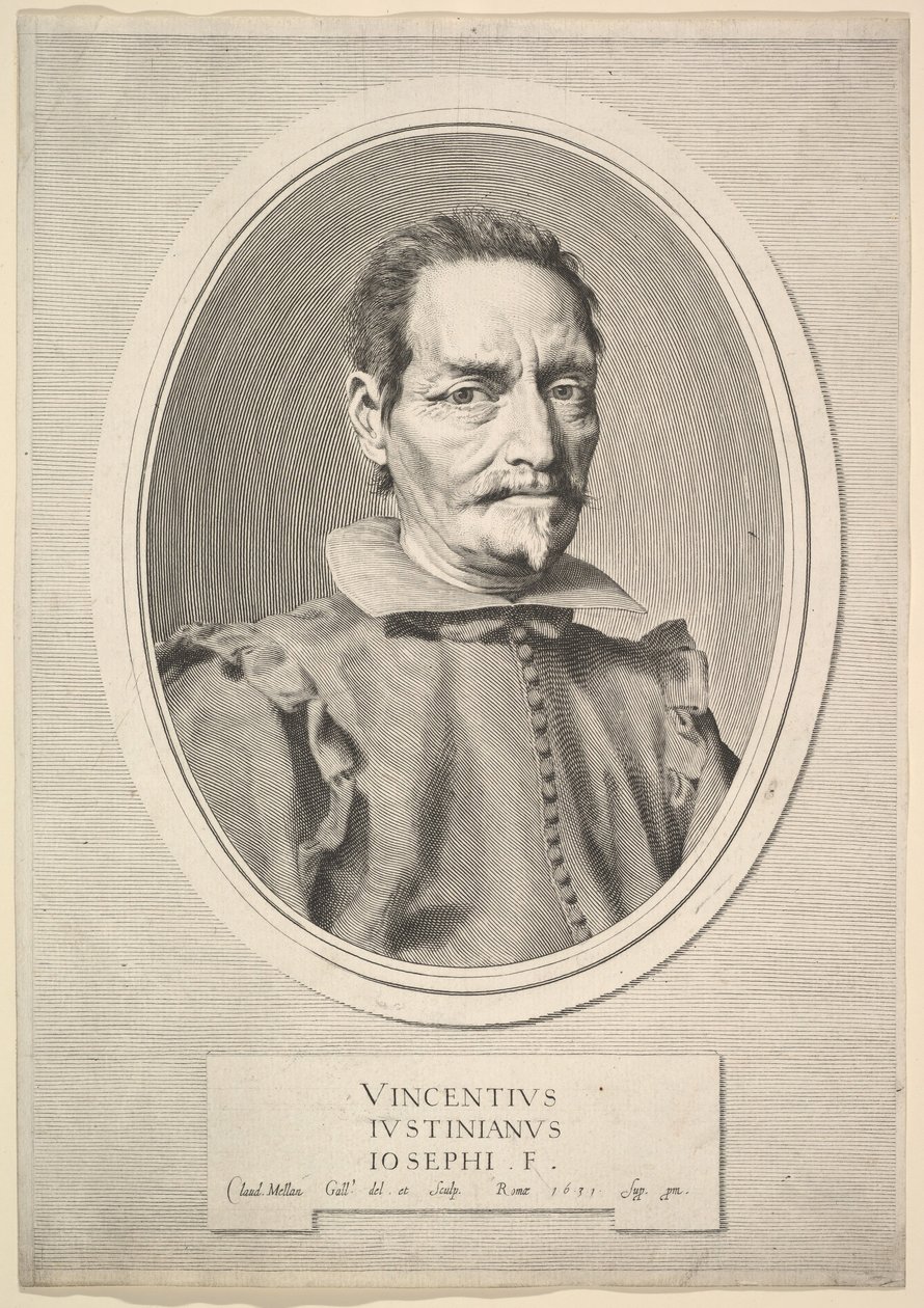 Porträt von Vicenzo Giustiniani, 1631 von Claude Mellan