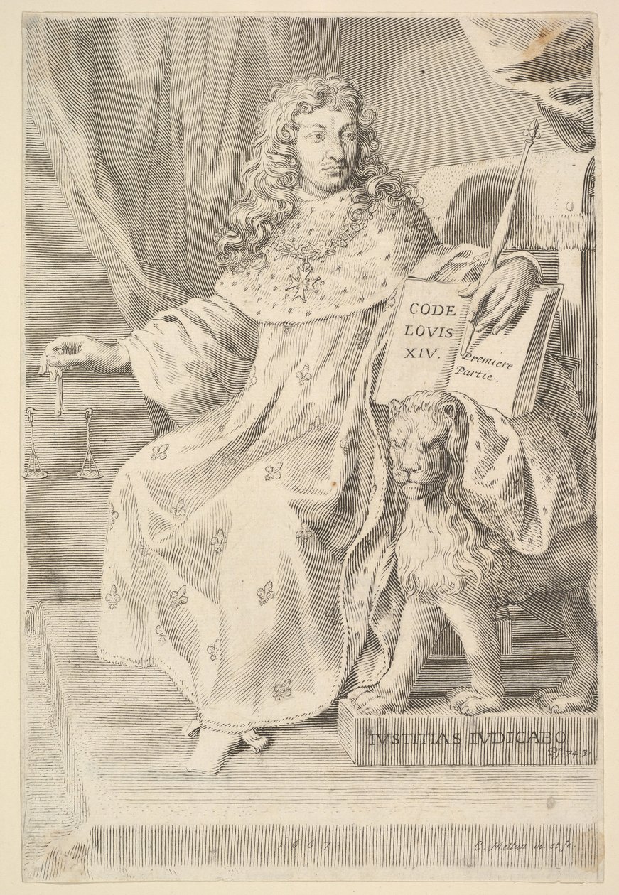 Titelseite: Le Code Louis XIV, 1667 von Claude Mellan