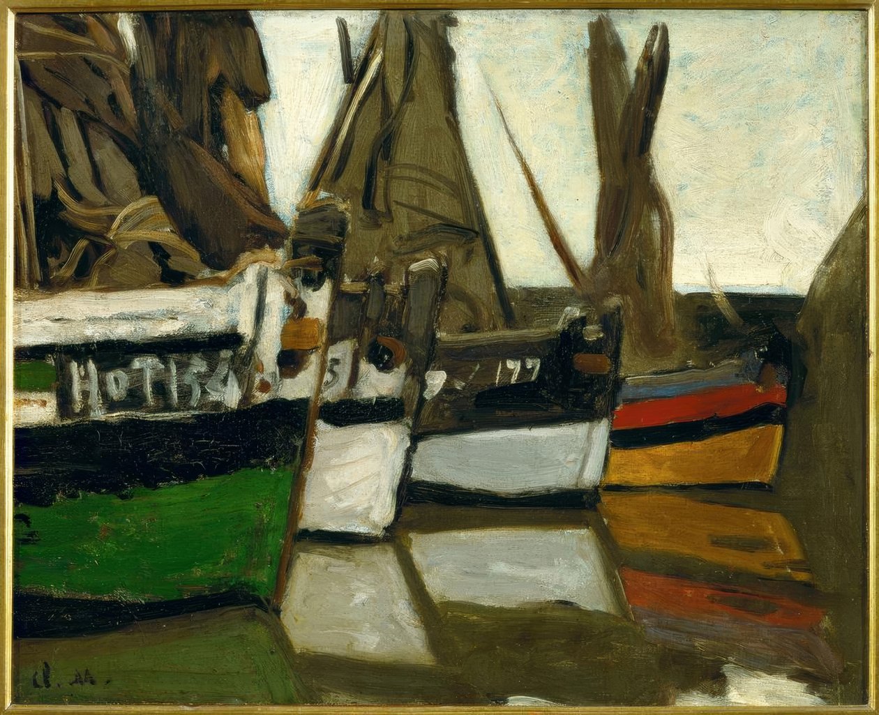 Fischerboote, Honfleur von Claude Monet