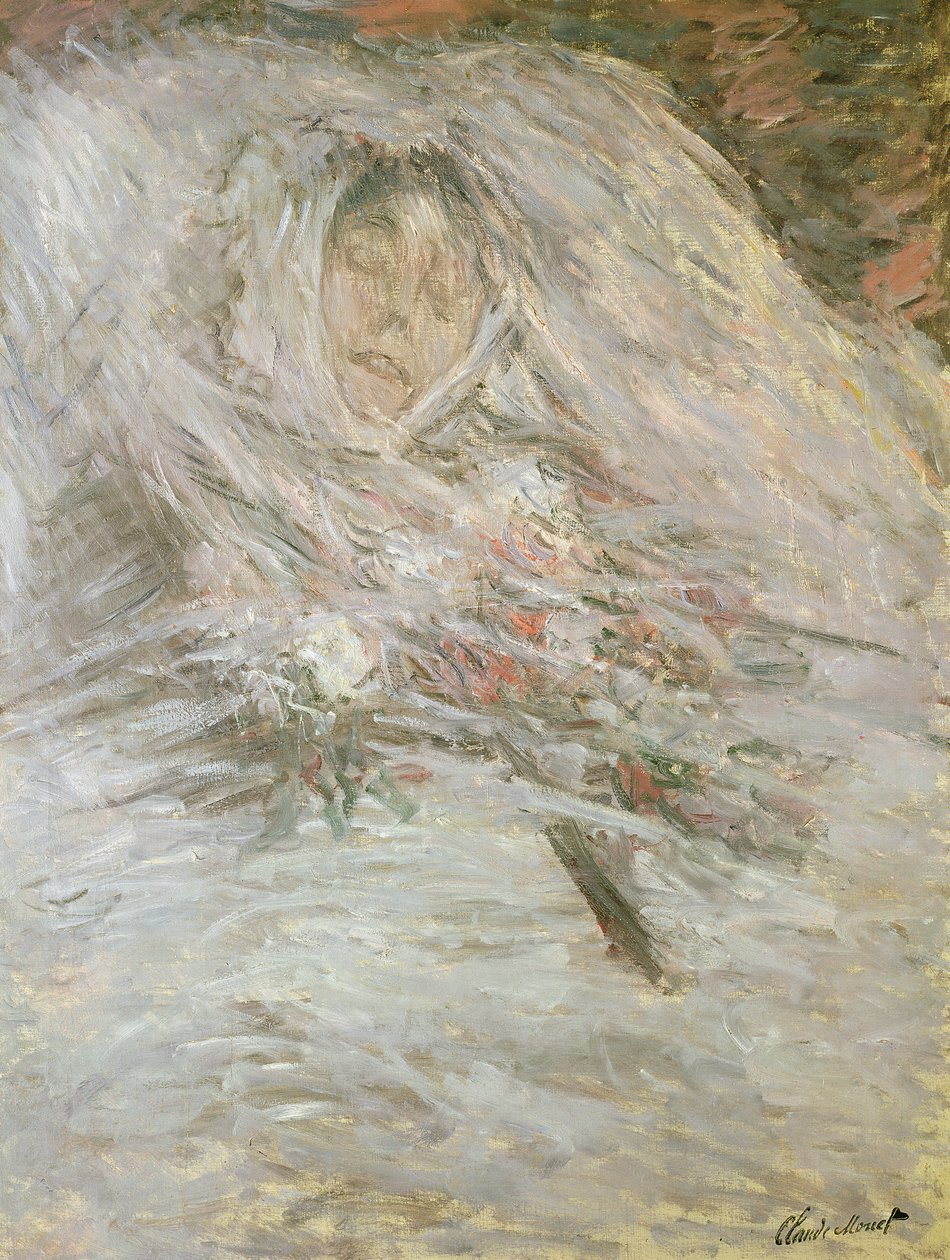 Camille Monet (1847-79) auf ihrem Sterbebett, 1879 von Claude Monet