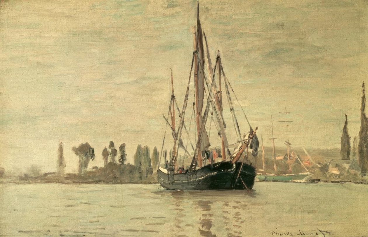 Chassemarée vor Anker (Rouen) von Claude Monet