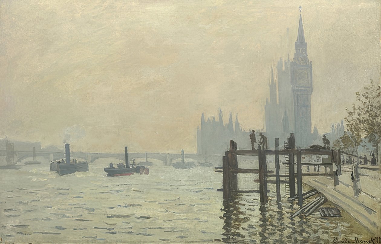 Die Themse bei Westminster von Claude Monet