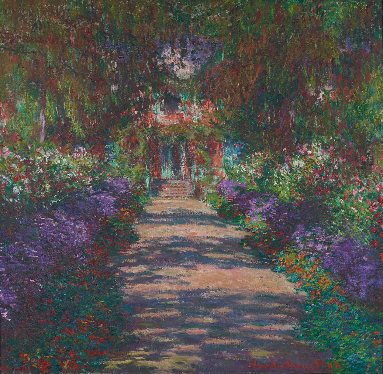 Eine Allee in Monets Garten in Giverny von Claude Monet