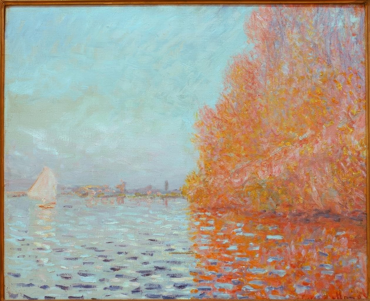 Flusslandschaft, Herbst von Claude Monet