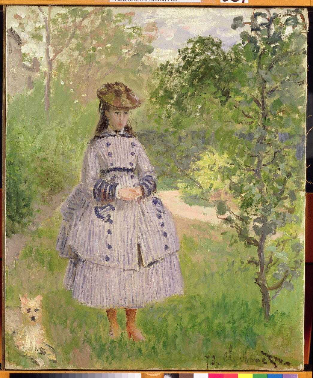 Mädchen im Garten, 1873 von Claude Monet
