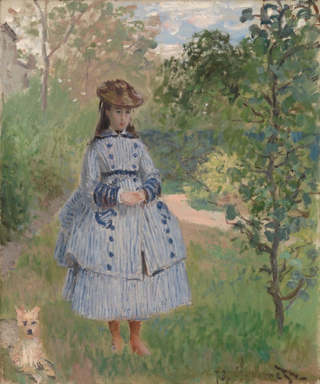 Mädchen mit Hund von Claude Monet
