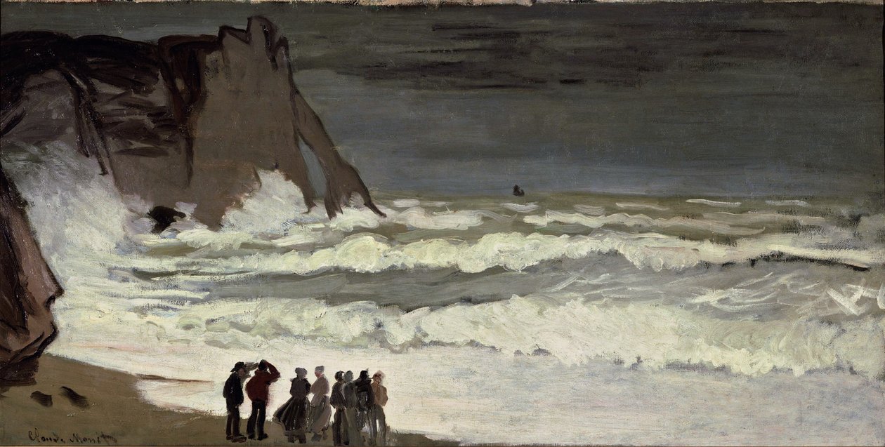 Grosse mer à Etretat von Claude Monet