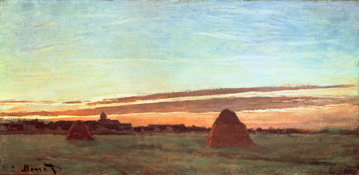 Heuhaufen in Chailly, 1865 von Claude Monet