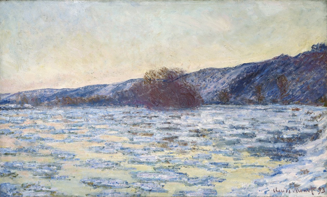 Eisschollen in der Dämmerung, 1893 von Claude Monet