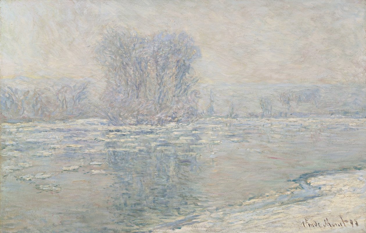 Eis, weißer Effekt Glaçons, effet blanc, 1893 von Claude Monet