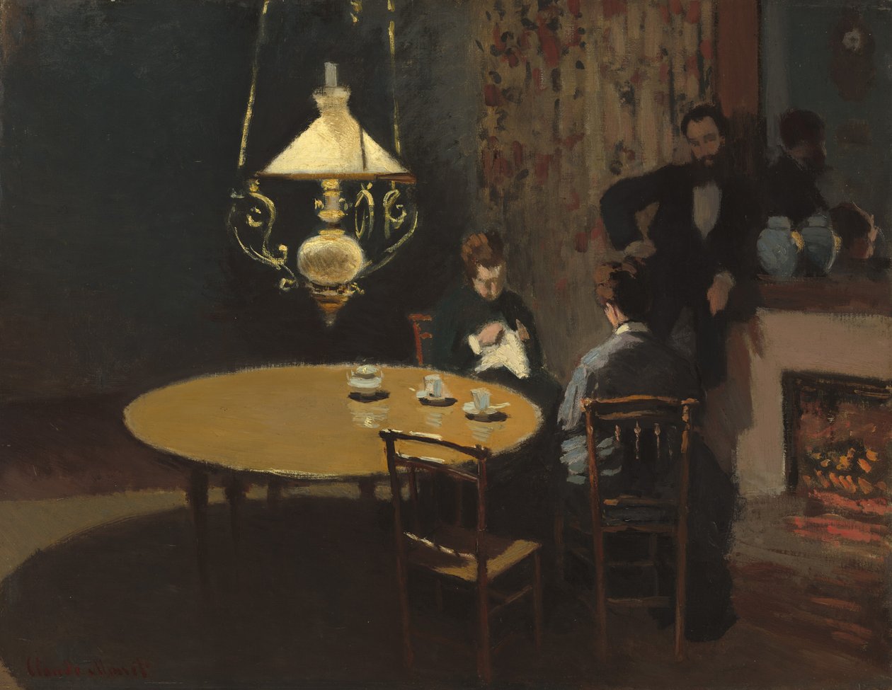 Interieur nach dem Abendessen von Claude Monet
