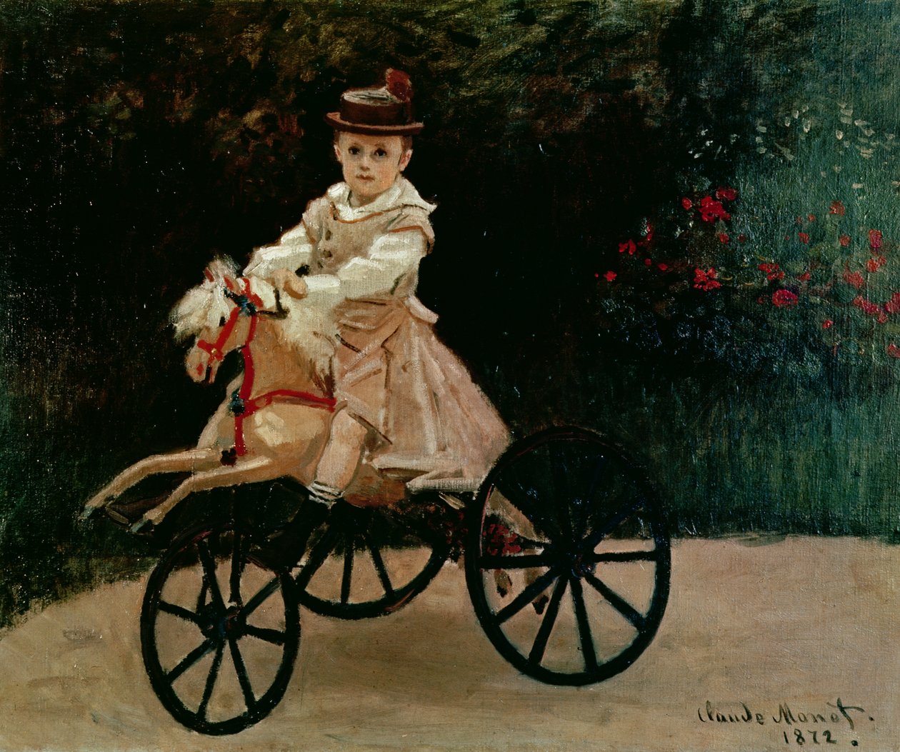 Jean Monet auf seinem Steckenpferd von Claude Monet