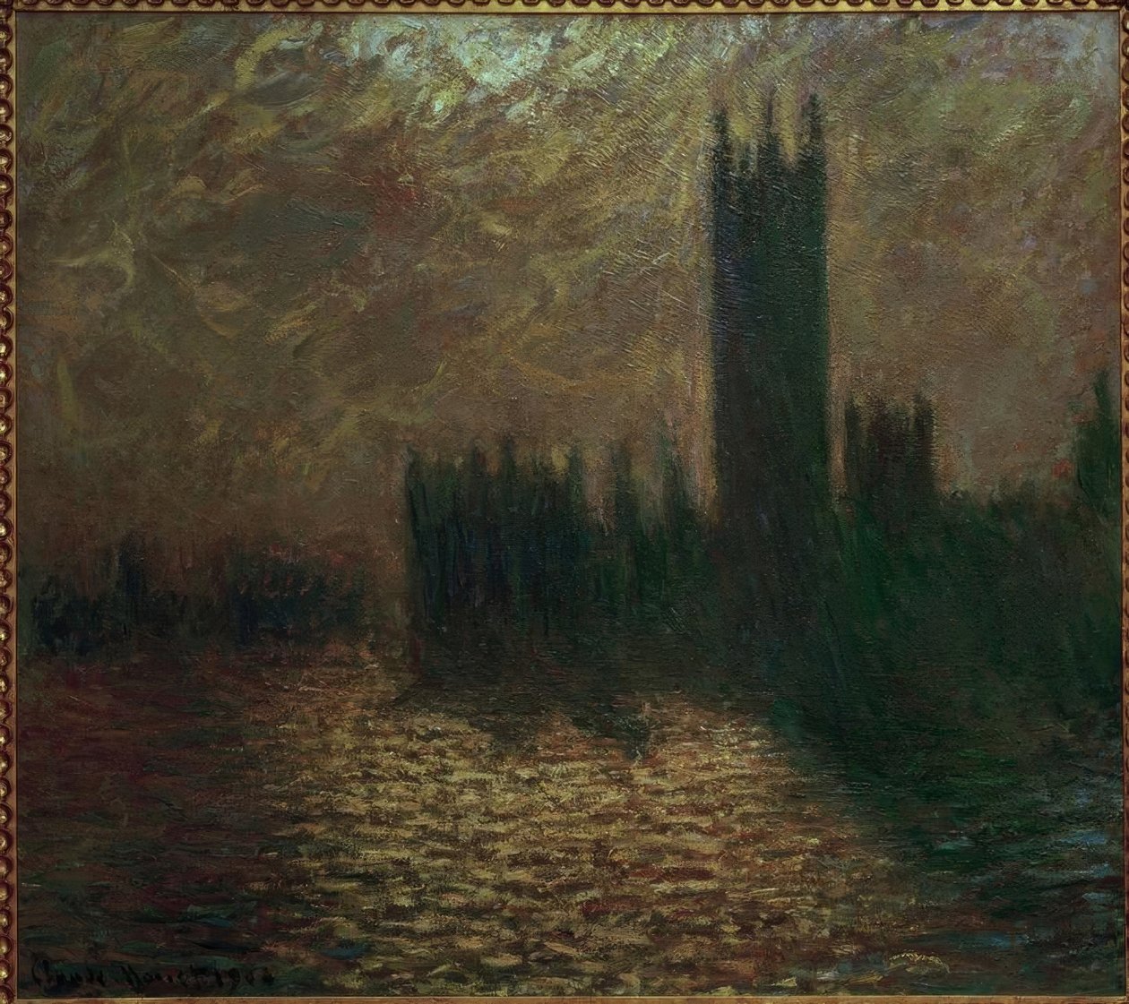 Das Parlament, stürmischer Himmel von Claude Monet