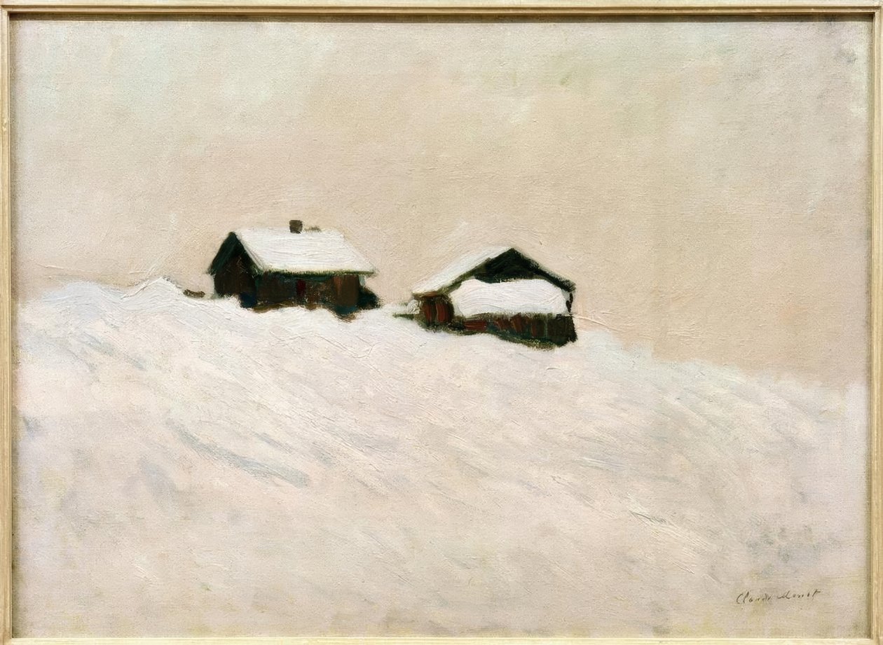 Häuser im Schnee, Norwegen von Claude Monet