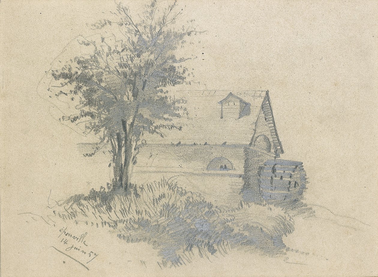Mühle an der Lezarde, 1857 von Claude Monet
