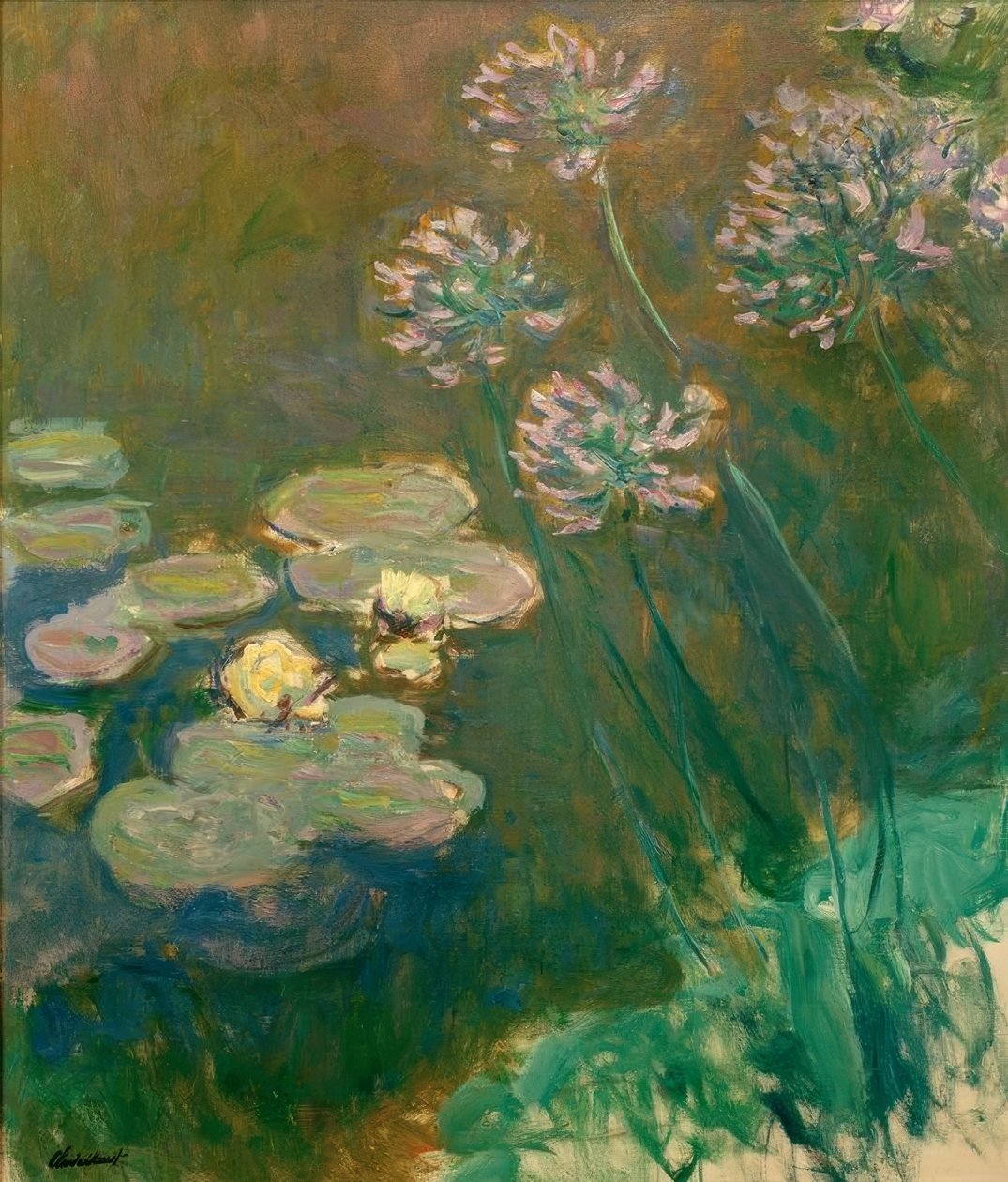 Seerosen und Agapanthus von Claude Monet