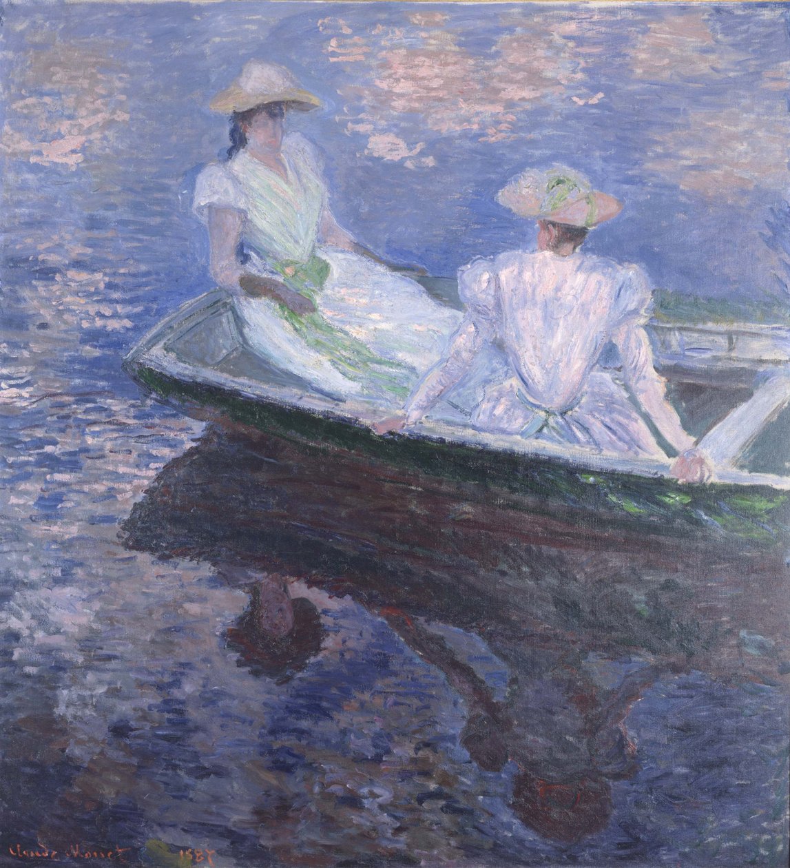 Auf dem Boot von Claude Monet